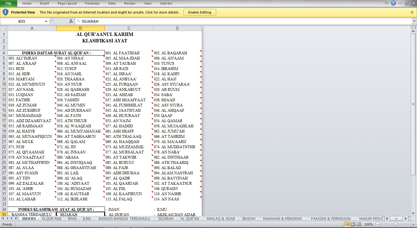 Muat Turun Al Quran Gratis In Word Excel Muat Turun Al Quran Gratis In Word Excel